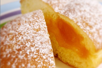Vienna doughnut with apricot jam filling