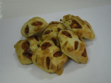 Pre-leavened pizza bites